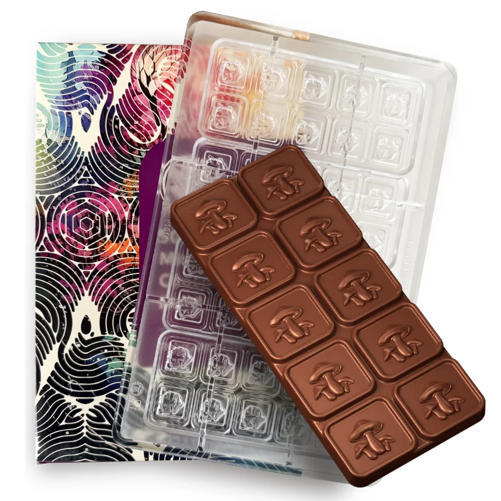 Mushroom Chocolate FAQs Mushroom chocolate and gummies specialty product collection