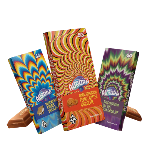 Aurora Peanut Butter Mushroom Chocolate Bar 5G Aurora Peanut Butter Mushroom Chocolate Bar 5G