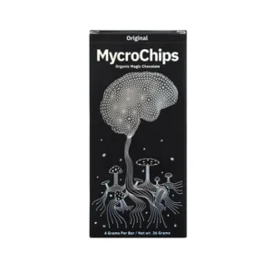 MycroChips Chocolate Bar packaging lineup showing Dark Chocolate, Sea Salt Toffee, and Horchata flavors.